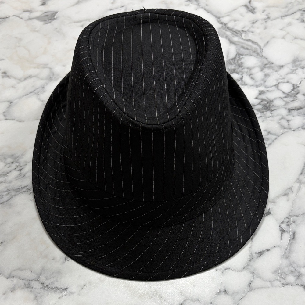 Classic Black Pinstripe Fedora